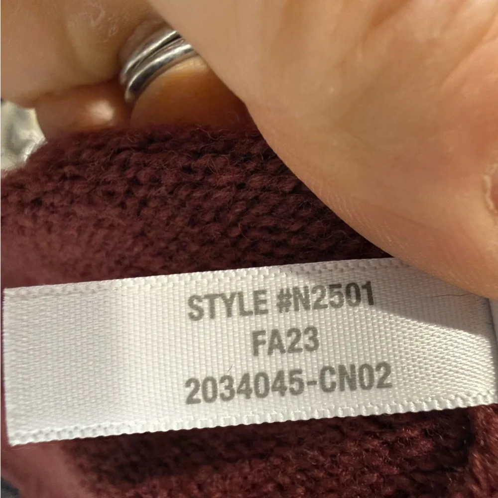 Madewell V Neck Wool Blend Knit Pullover Sweater Size XXL Burned Brown Cozy
